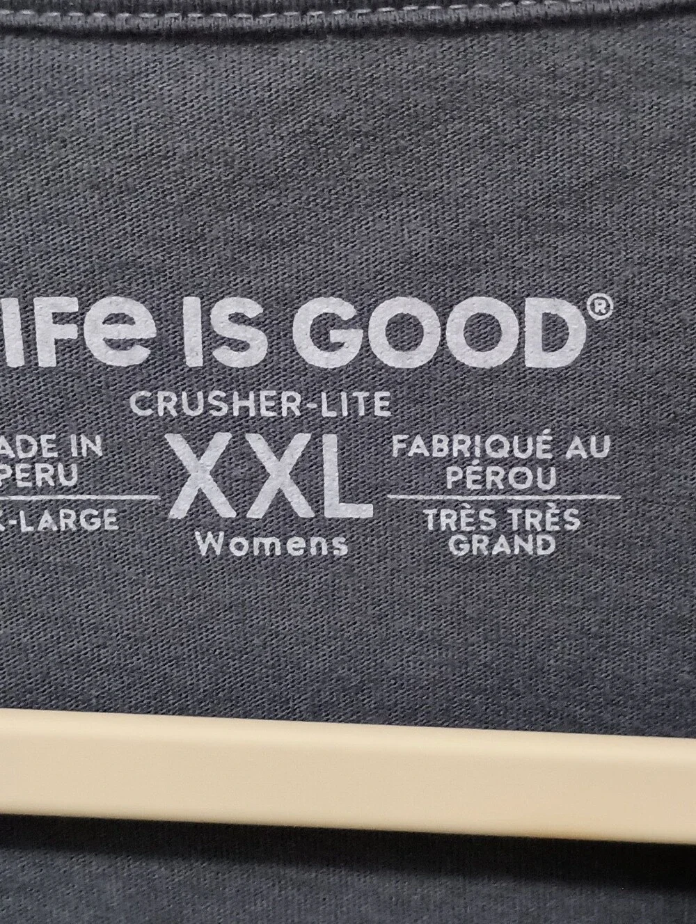 Women's XXL Life Is Good Crusher-Lite T-shirt Lotus Graphic w/ "Breathe" text. - Picture 4 of 5